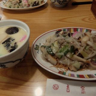 小盛り皿うどんと茶碗蒸しのセット(吉宗　銀座店)