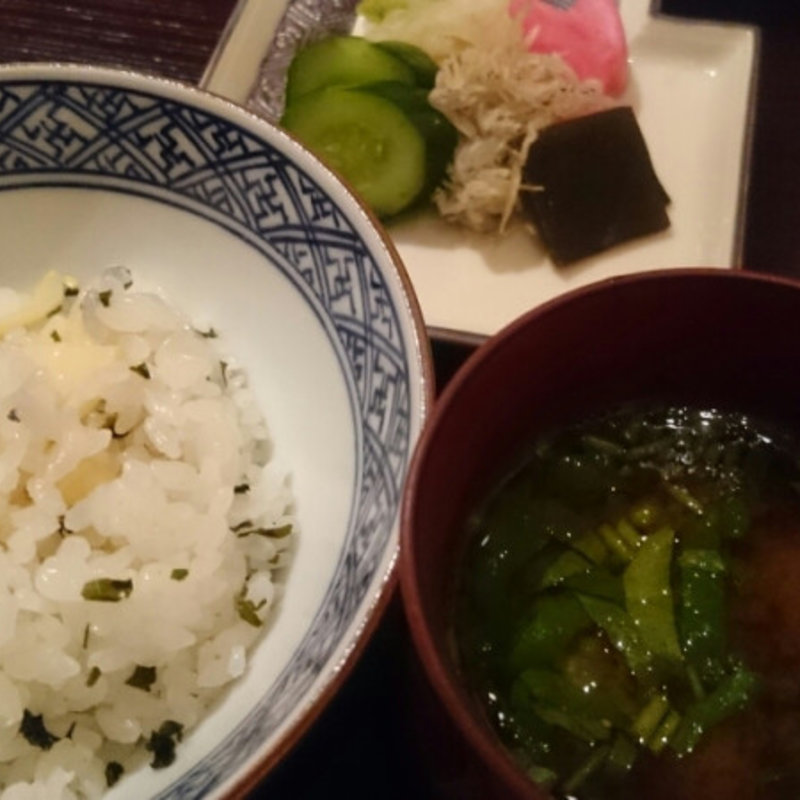 筍とワカメの炊き込みご飯(銀座　志 （ココロ）)