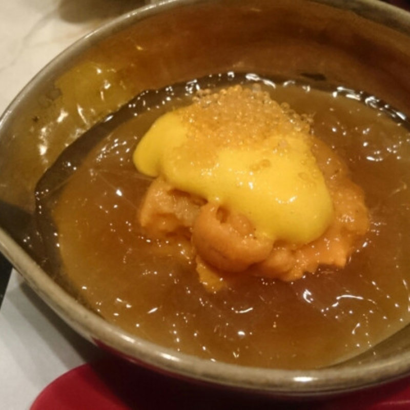 雲丹の伊勢海老ジュレ(銀座 しまだ)