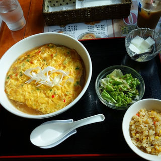 天津麺の定食セット(銀座チャイナドール)