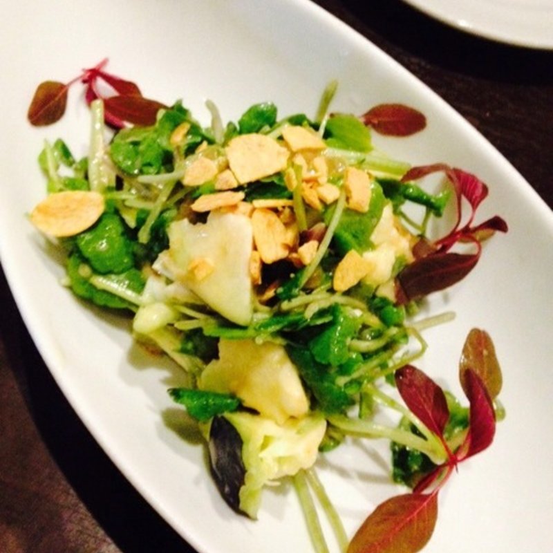 水ナスとクレソンのサラダ(銀座でワイン。)