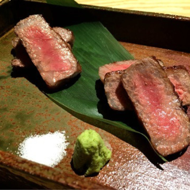 黒毛和牛とおさしみコース(銀座の蕎麦屋)