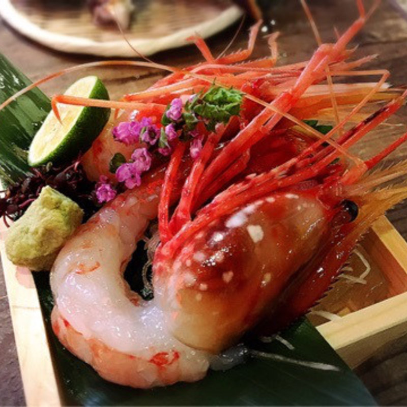 北海ボタン海老刺身（空輪）2尾(銭函バーベキュー 銀座店)