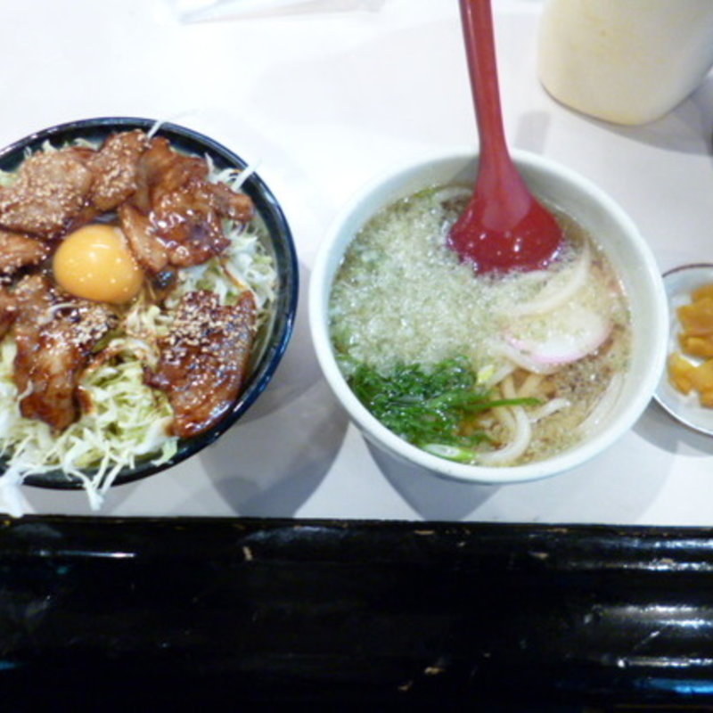 バラ丼セット たぬきうどん(里のうどん 鎌倉店)