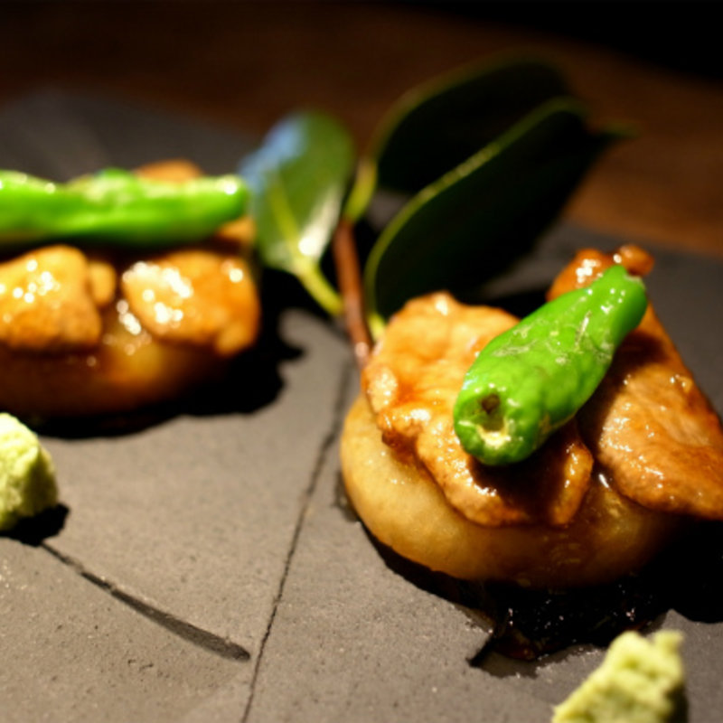 風呂吹き大根と合鴨の甘辛ステーキ(雨後晴 青山)