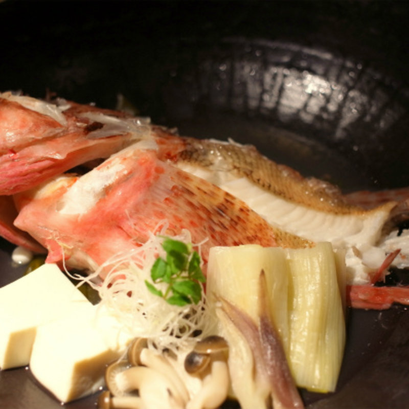 鬼カサゴ　酒蒸し(雨後晴 青山)