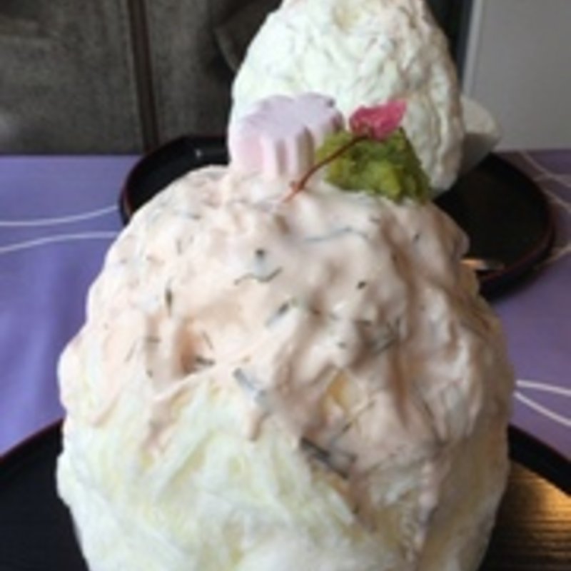 桜と白あんクリームの 「サクラサク」(雪うさぎ )