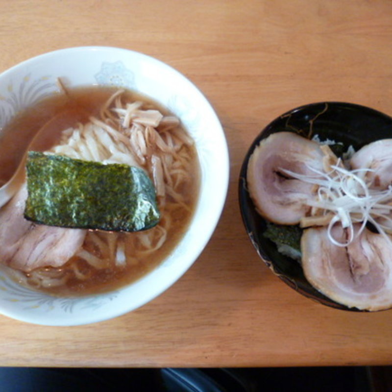 青竹チャーシュー丼セット(青竹手打ちラーメン龍亭)