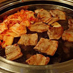 水晶板生サムギョプサル(ヘランの看板メニューです)(韓国家庭料理・焼肉 ヘラン )