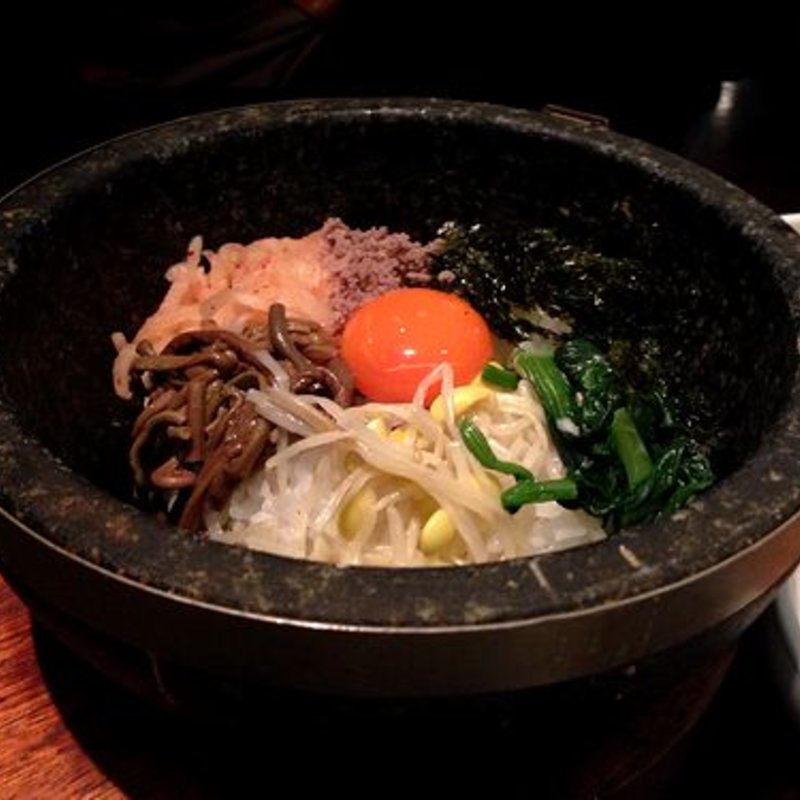 石焼きビビンバ定食(韓国旬彩料理　妻家房　ＪＲ博多シティ店)