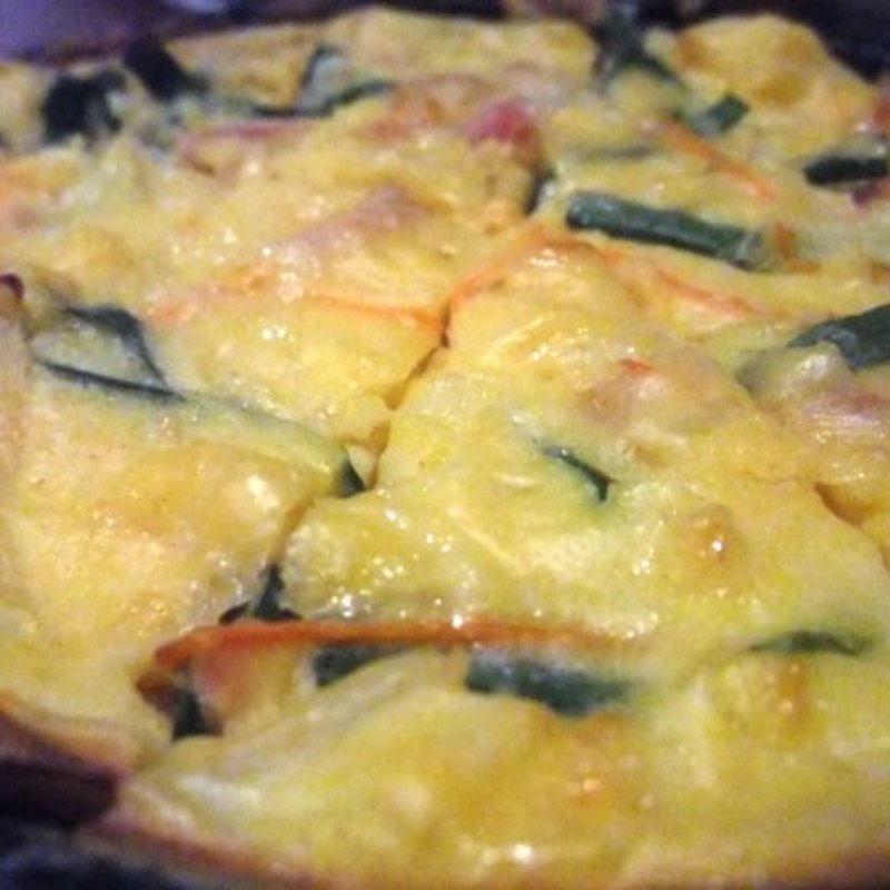 ふわふわ卵のフリッタータチヂミ(韓流美食dammi)