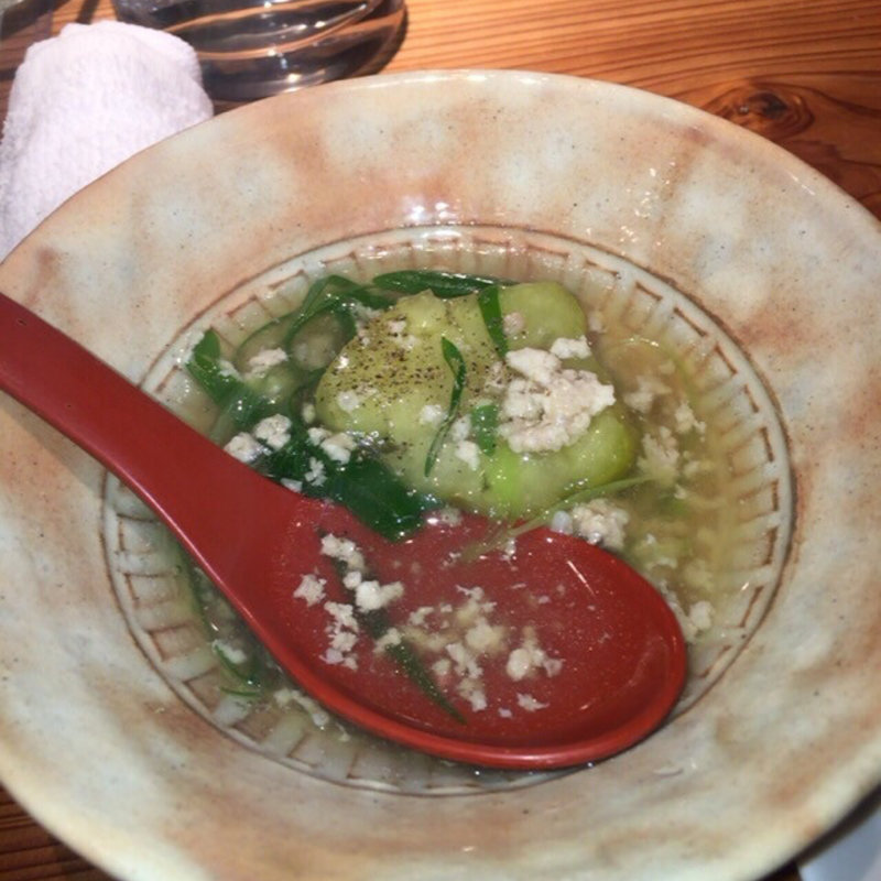 秋なすと九条ねぎのそぼろあん(食堂えぶりお )