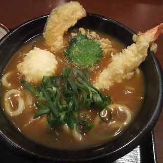 えび玉天カレーうどん(饂飩とお酒 からほり きぬ川)