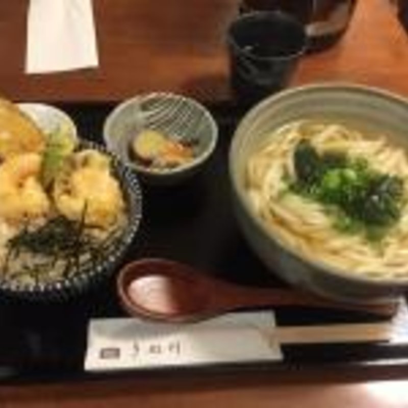 ミニ天丼定食(饂飩とお酒 からほり きぬ川)