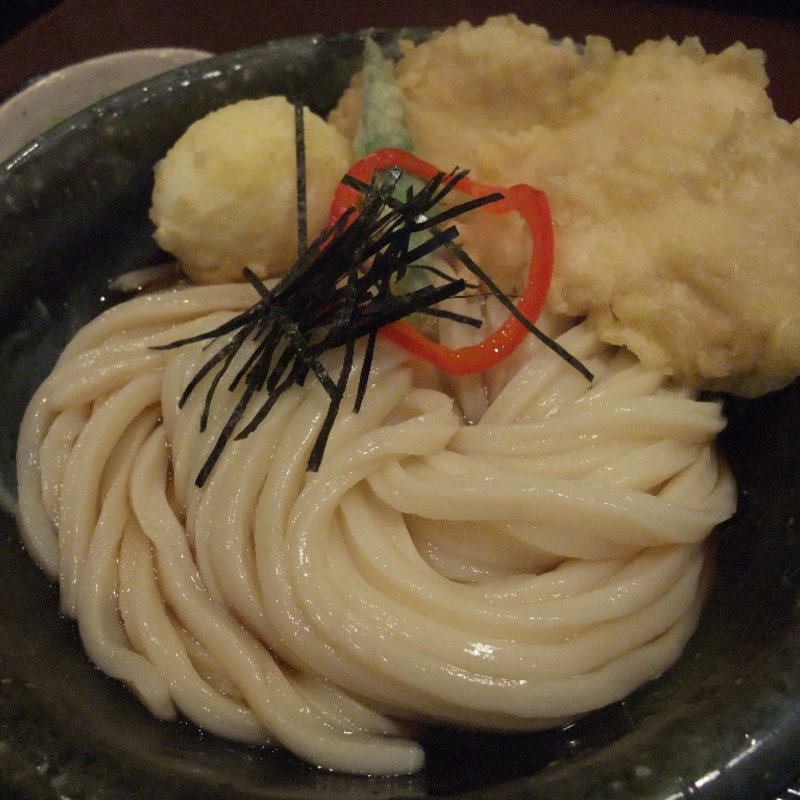 鳥天ぶっかけ(饂飩とお酒 からほり きぬ川)