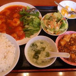 海老チリソース定食(香港厨房)