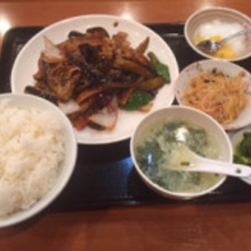 茄子の味噌炒め定食(香港厨房)