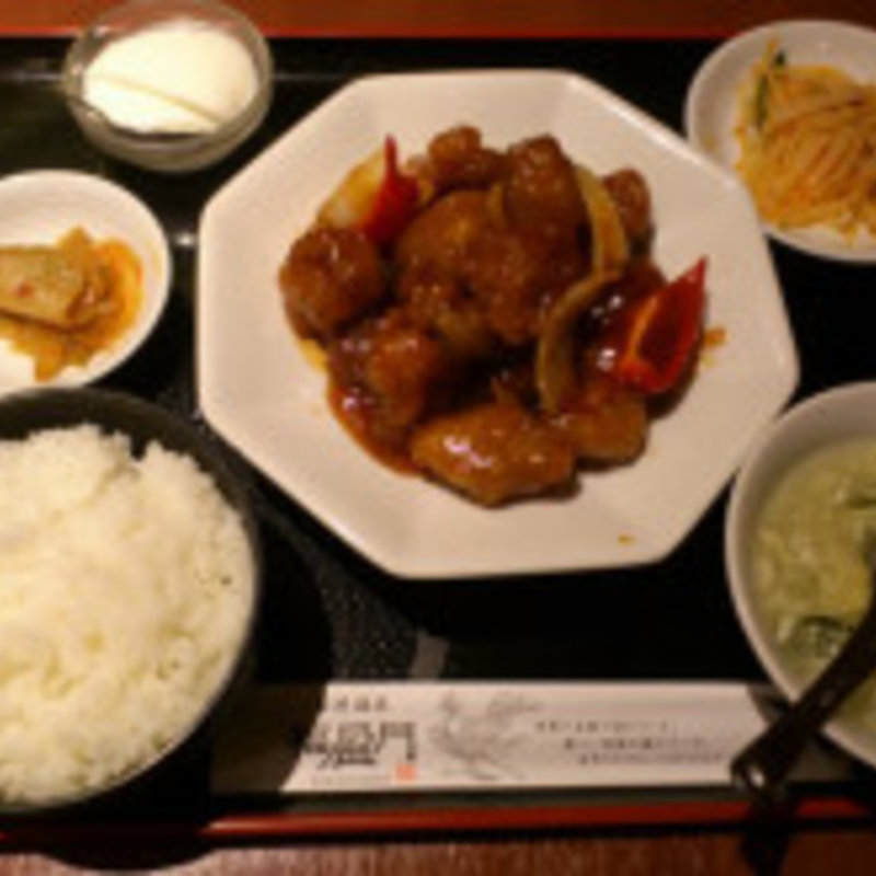 酢豚黒酢風味定食(福盈門 川崎日航ホテル店)