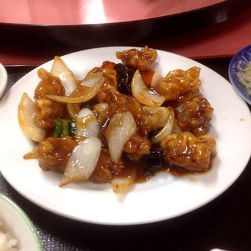 黒酢酢豚定食(香港)