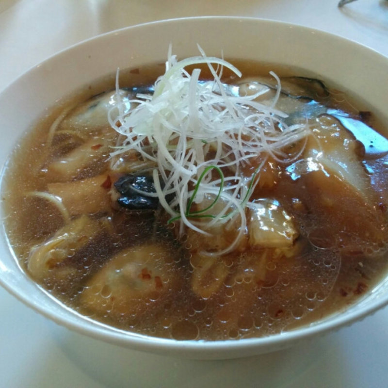 ぷりぷり牡蠣の醤油煮入りスープそばのセット(馥香 浅草橋本店)