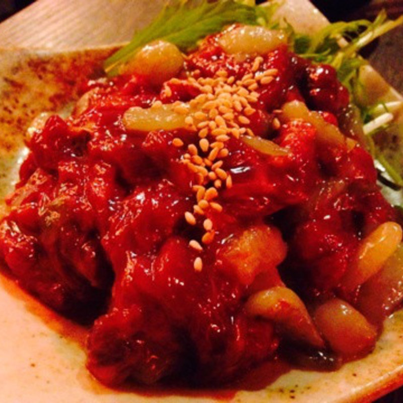 馬肉のたこわさび(馬の串ん)