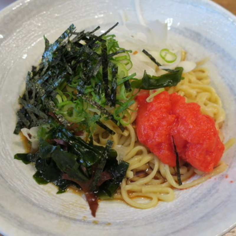 明太子そば(魚介系まぜそば専門店 魚がしそば 神田店)