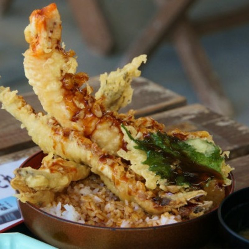 ミックス天丼(相生市立水産物市場)