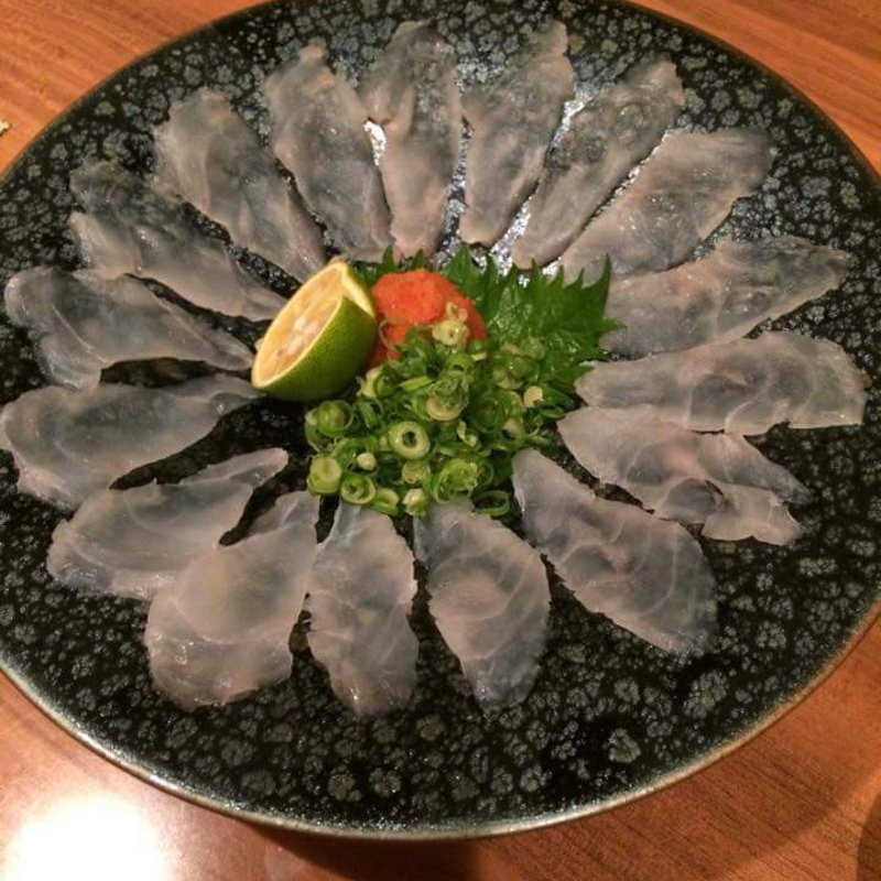 カワハギの薄造り(魚菜屋 常峰)