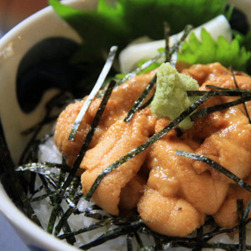 ウニ丼定食(魚鱗)