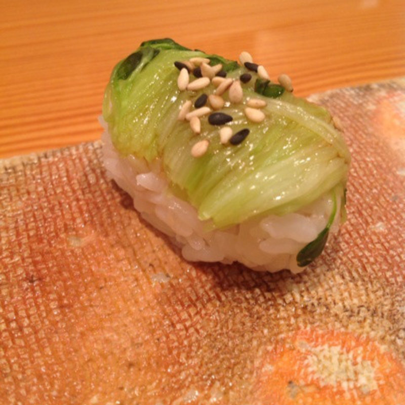 かいわれダイコンの昆布〆(鮨おさむ)