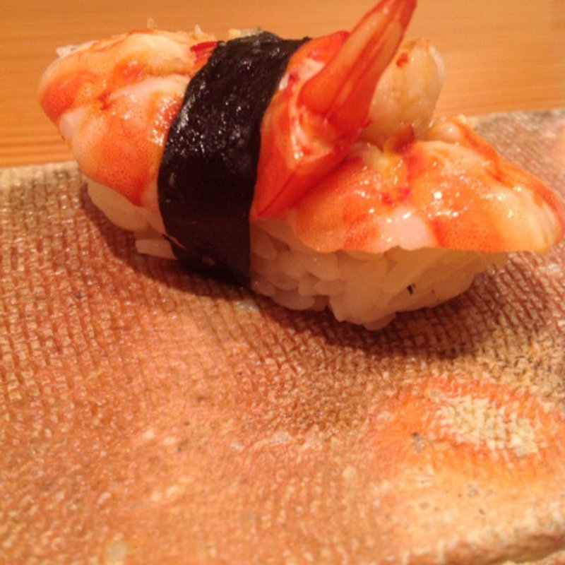 車海老 かのこ握り(鮨おさむ)