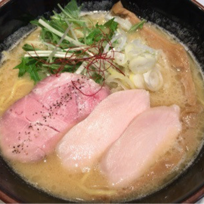鶏白湯そばと照り焼きチキン丼のセット(鶏そば 朱雀 )