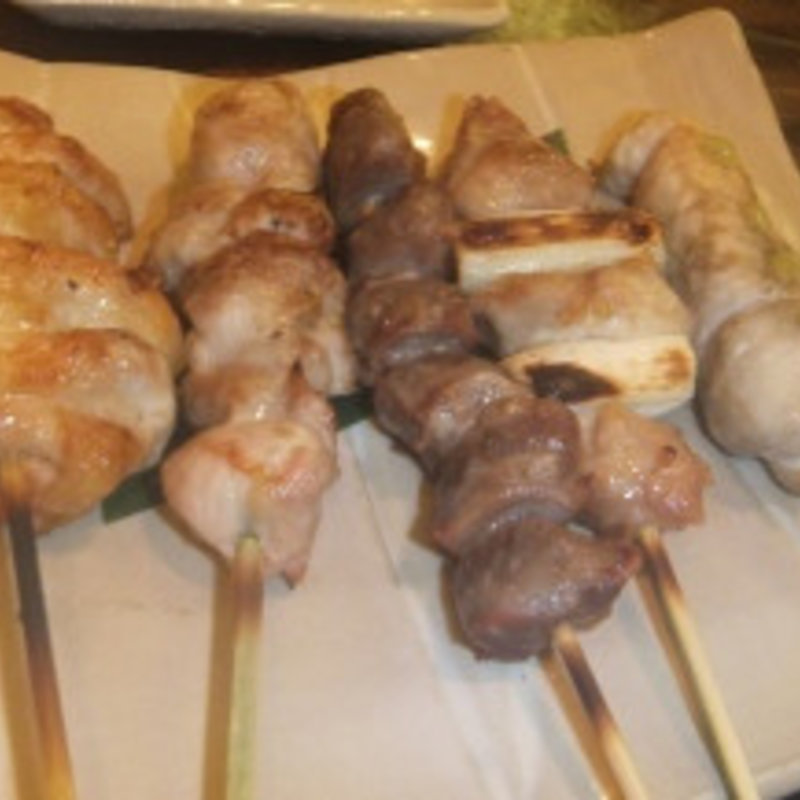 名柄鶏のやきとり五種盛り合せ(鶏ハウス)