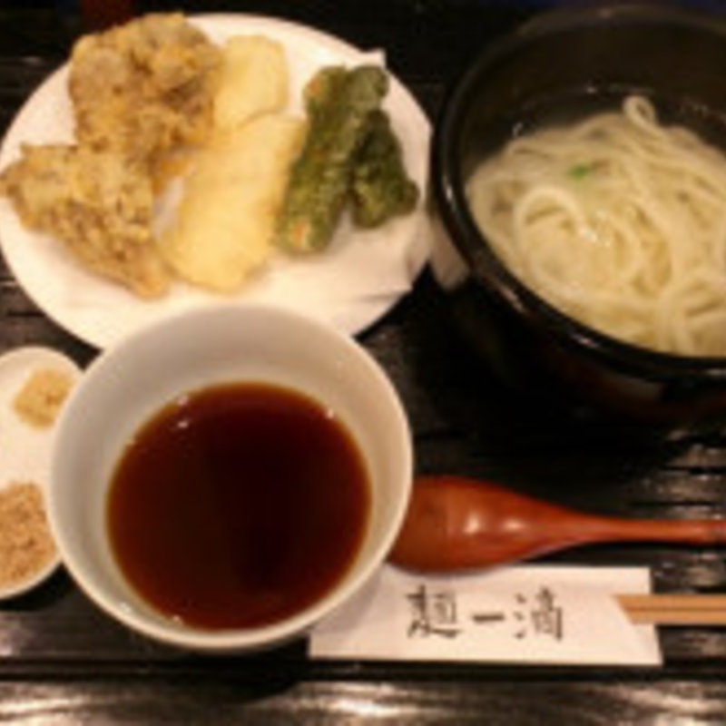 釜あげうどん・天ぷら(麺一滴)