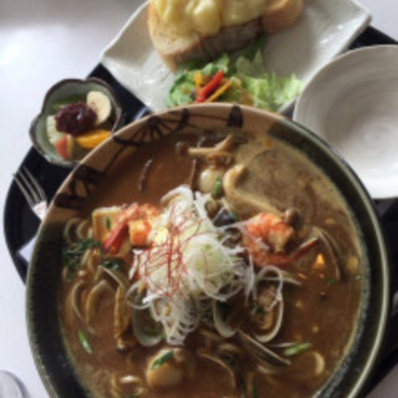シーフードカレー甘麺(麺処甘)