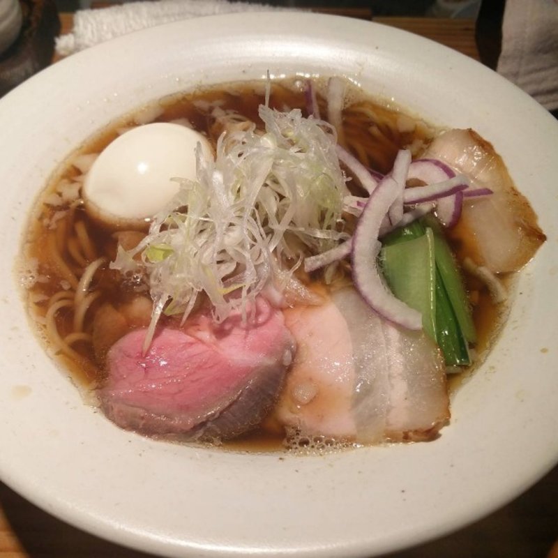 黒煮干しそば(平子)+味玉 (麺処 篠はら)