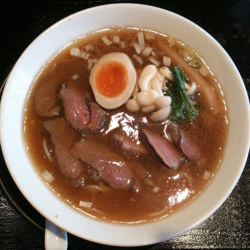 参州マタギそば・プレミアム　醤油+肉マシ　(麺創なな家 )