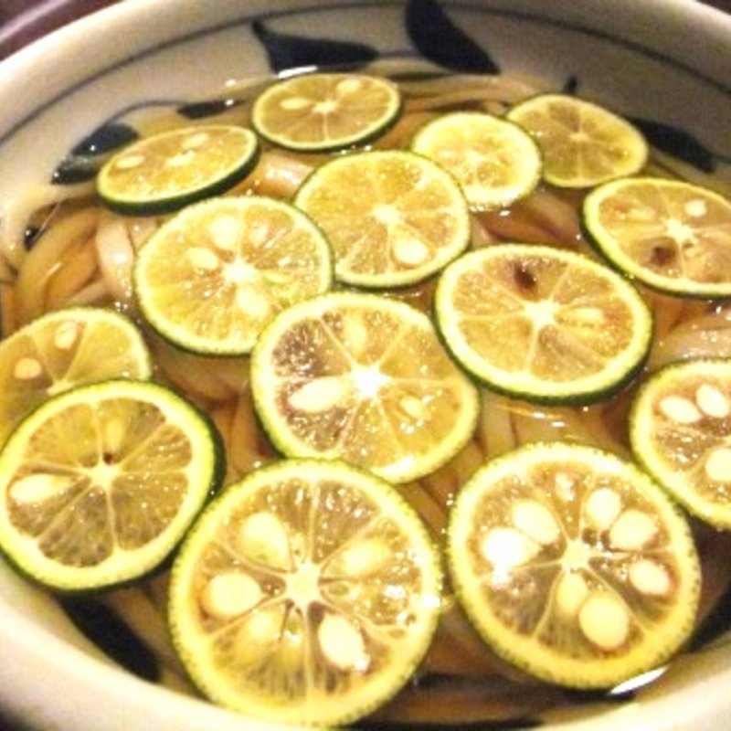 すだちおろしうどん(とり天ぶっかけと鴨釜うどん 麺匠 やしま)