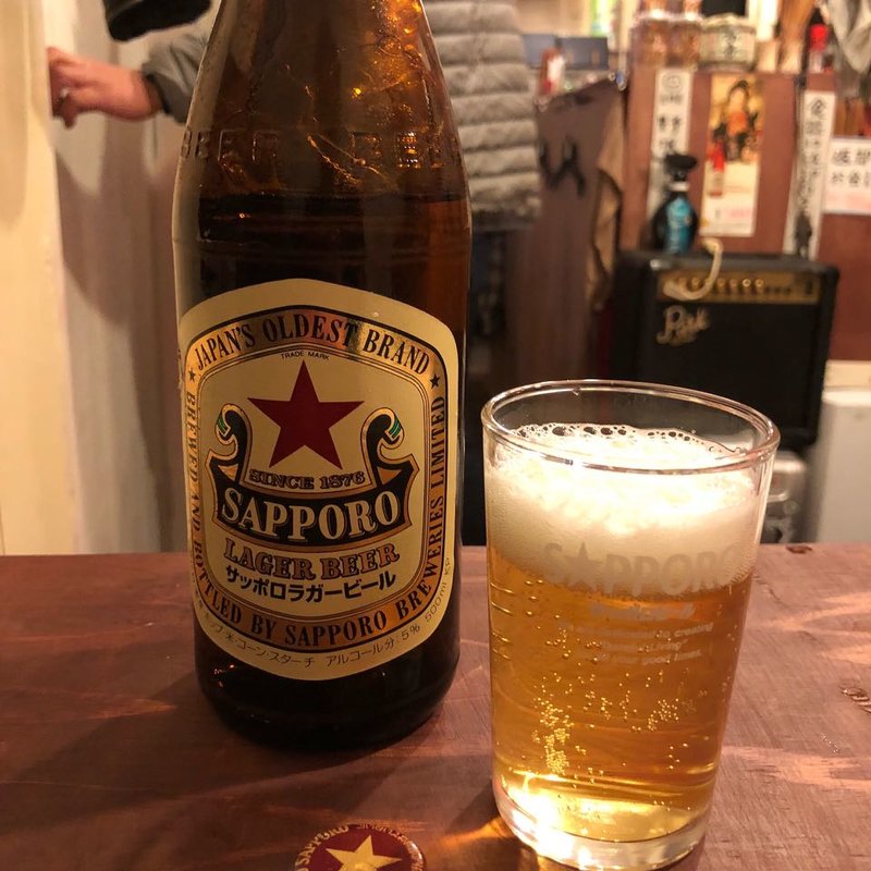 サッポロラガー 赤星中瓶(ゴゴノギョウザ)