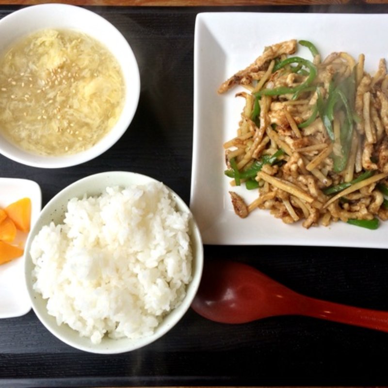 青椒肉絲セット(麺屋　華月 （ＫＡＴＳＵＫＩ）)