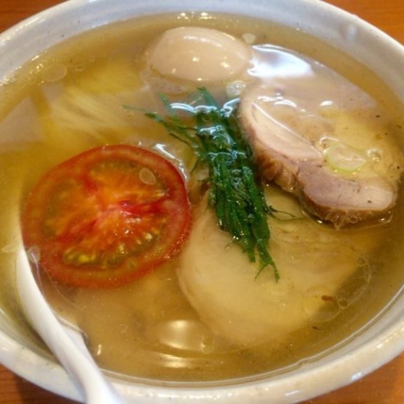 白そば　＋　味付とろ玉子(麺屋ブルーズ)