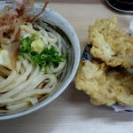 鶏玉天うどん(黄金の穂)