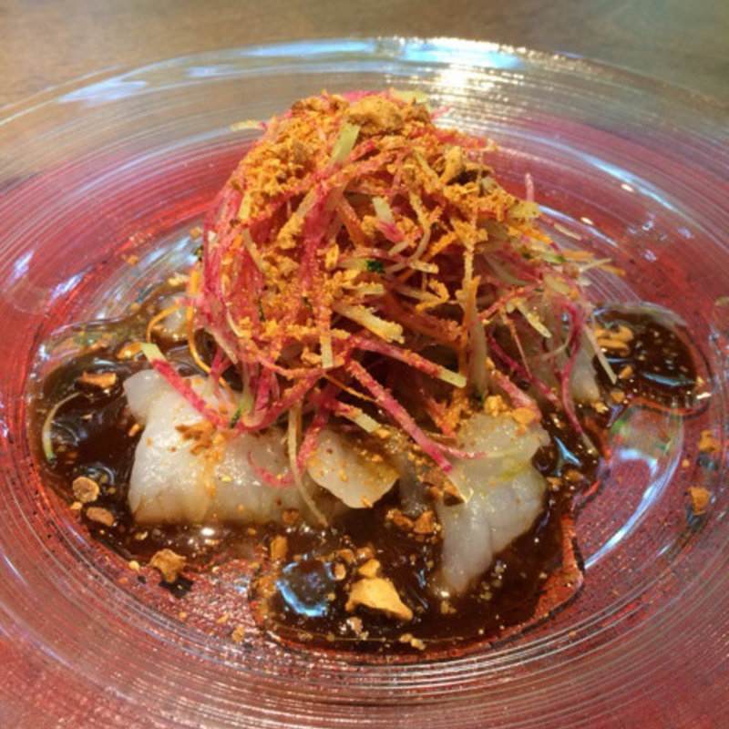 ヒラメとライチのサラダ仕立て(齋華 （【旧店名】婆沙羅）)