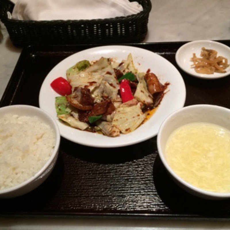 回鍋肉定食(龍福小籠堂 東京ビル TOKIA店)