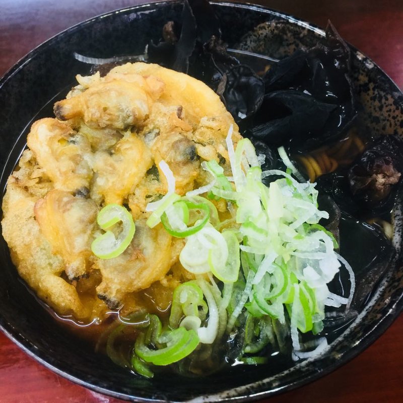 あさり天+きくらげ そば(二葉 （ふたば）)