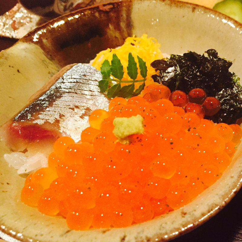 鯵いくらご飯(料理 澤)
