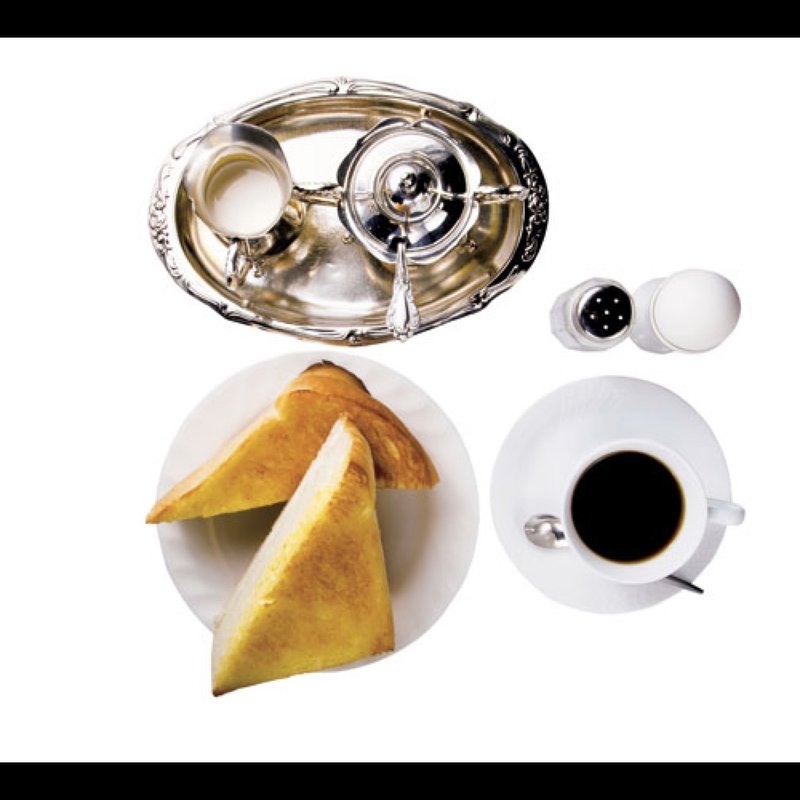 トースト（厚焼）セット （厚焼バタートースト、ゆで卵、ドリンク）(珈琲王城)