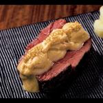 黒毛和牛 カイノミ　泡醤油と粒マスタード
