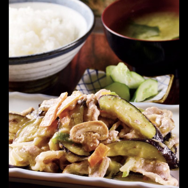 なす豚肉炒め(ロゼ)