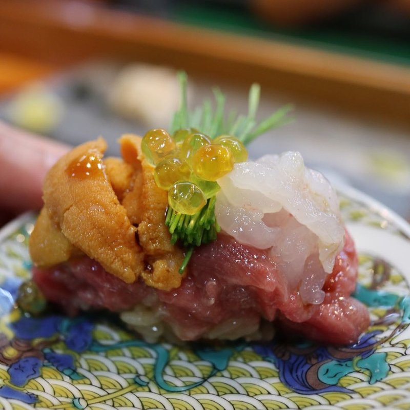 トロイカウニ黄金イクラ(寿司栄 )